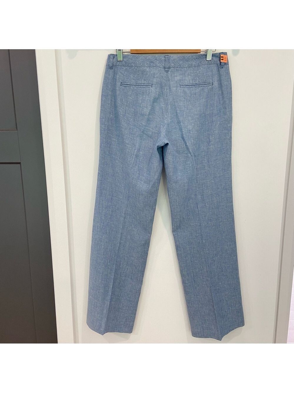 Michael Kors trousers pant wide leg light blue linen &cotton blend lightweight 8 - Picture 9 of 16